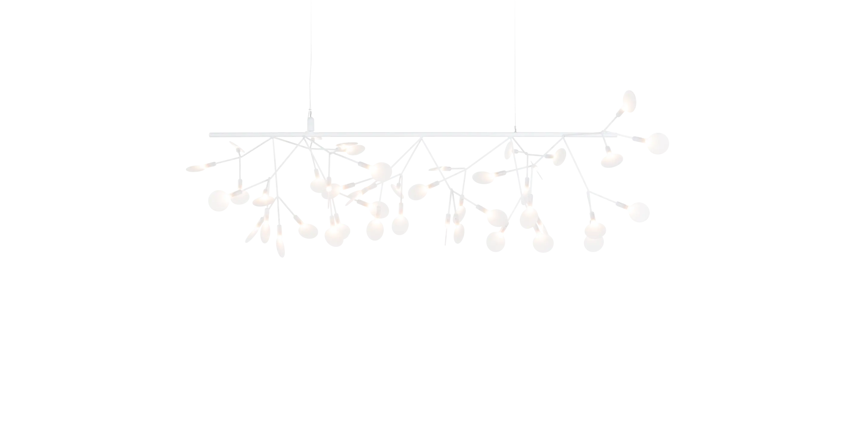 Front view Heracleum Endless White Suspension Light